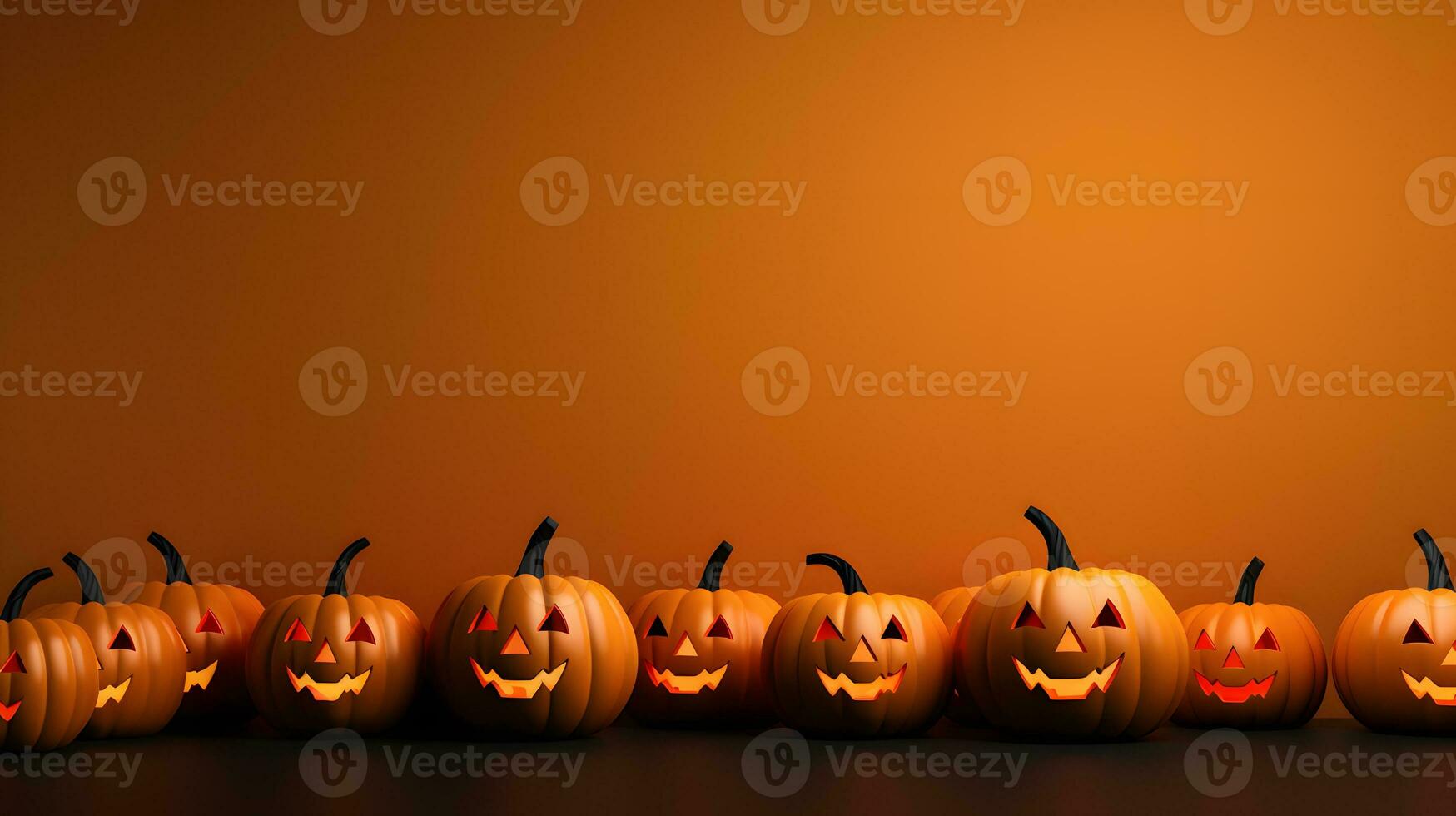 halloween pumpkin background template banner AI Generative photo