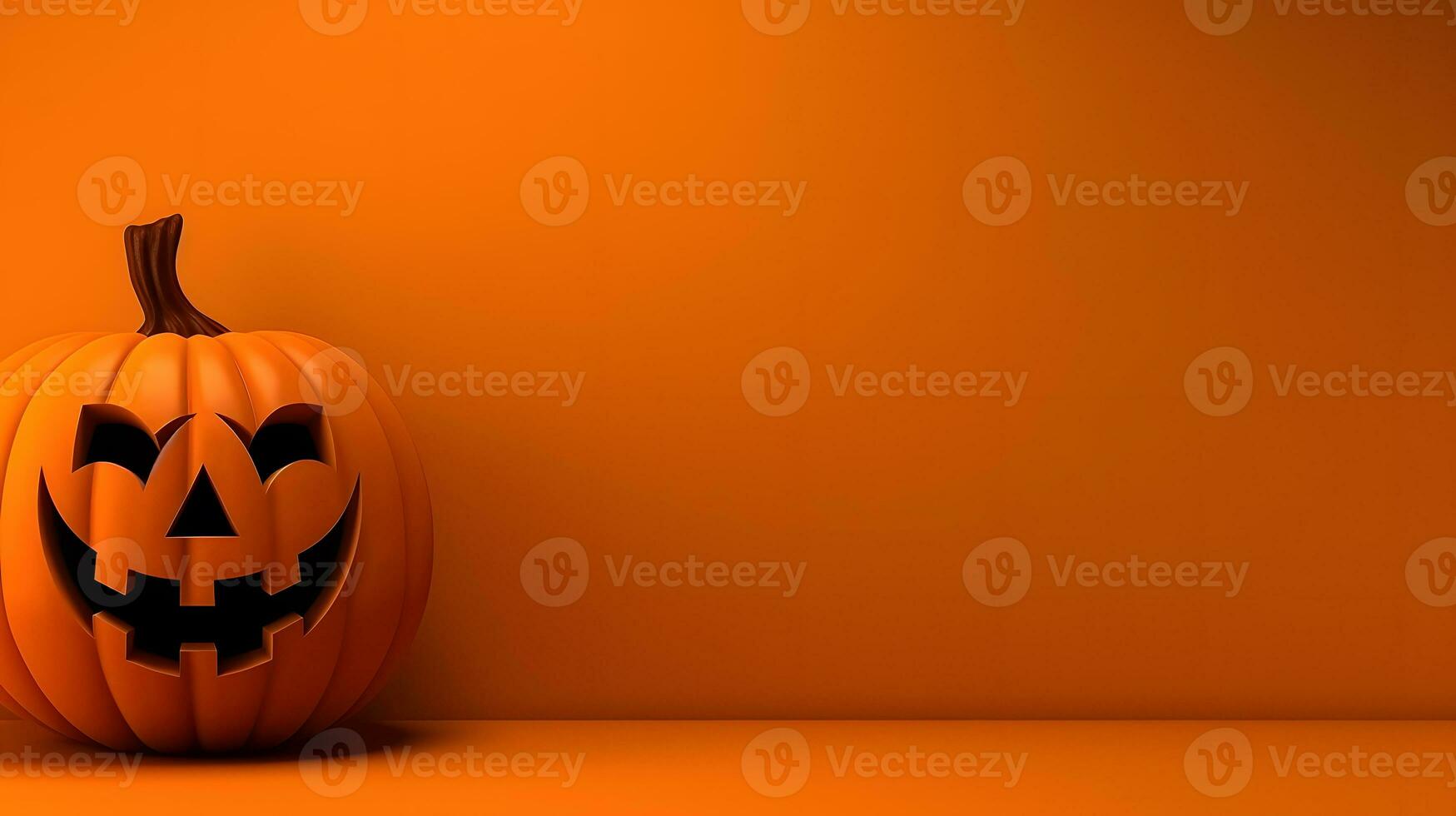 halloween pumpkin background template banner AI Generative photo