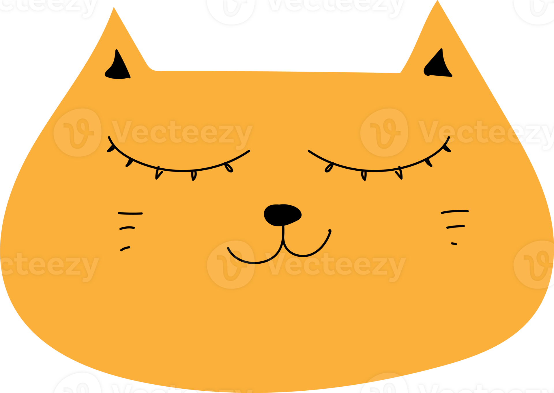 Cute cat cartoon on transparent background. 31628389 PNG