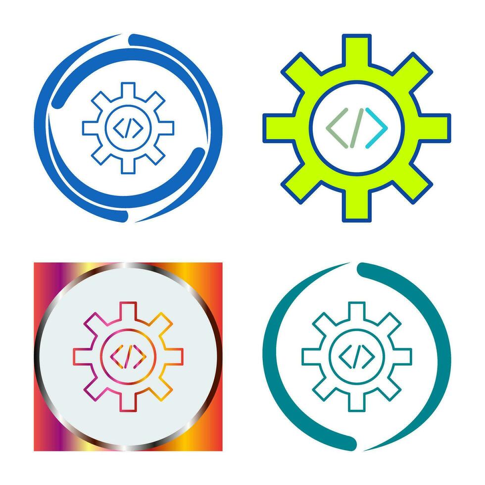 Unique Code Optimization Vector Icon