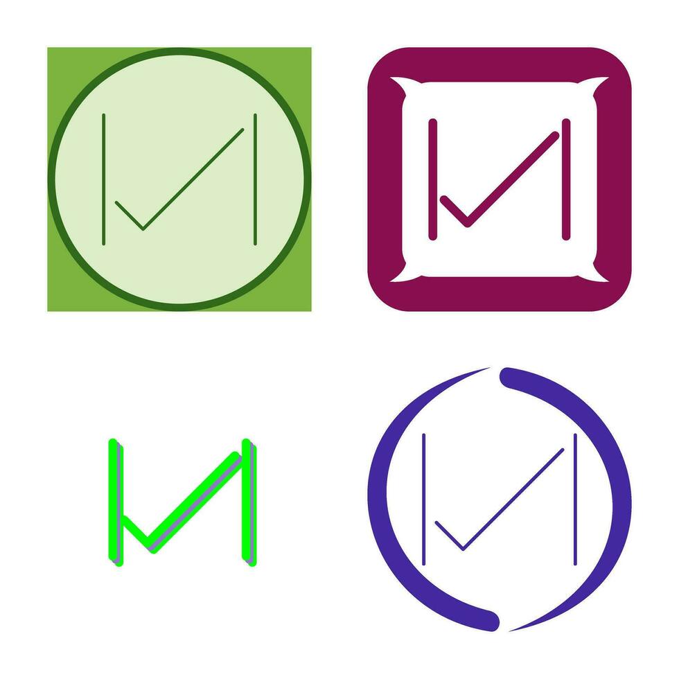 Unique Tick Vector Icon