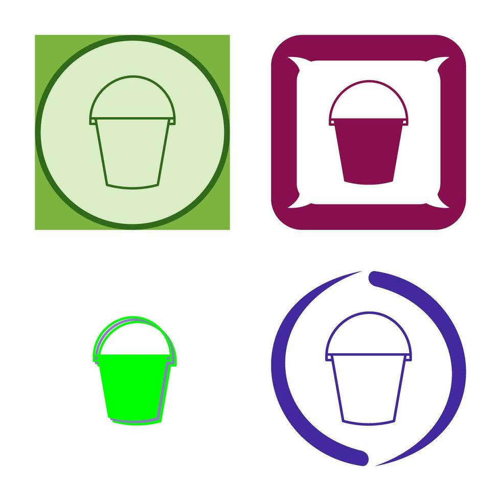 Water Bucket Vector Icon