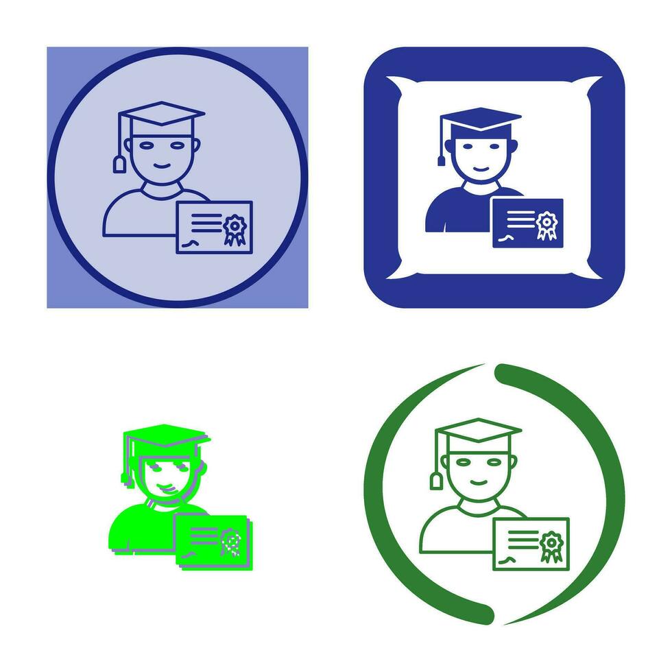 Unique Receiving Diploma Vector Icon