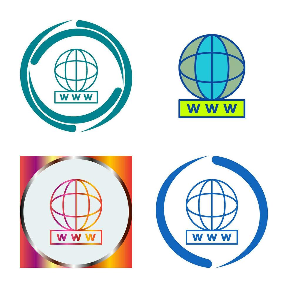 Unique World Wide Web Vector Icon