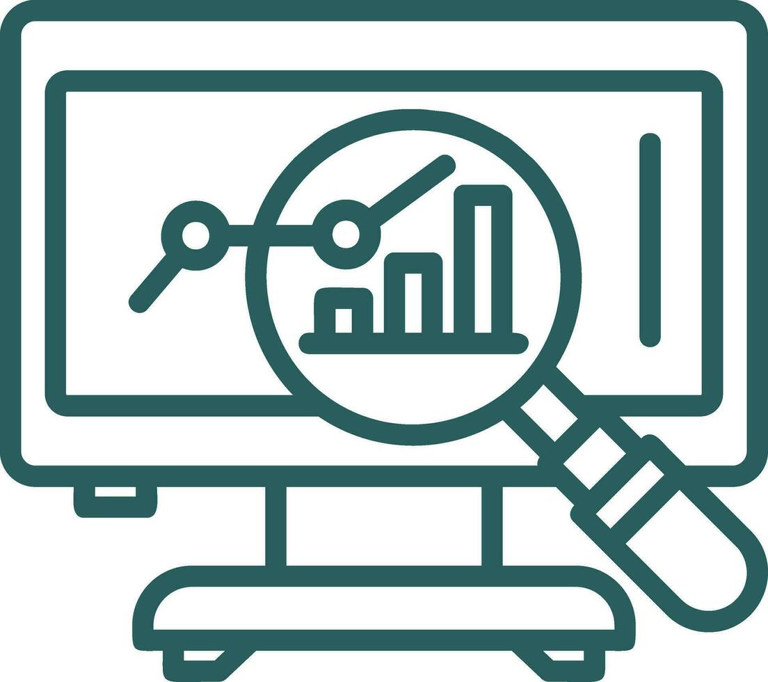 Market Analysis Vector Icon Design