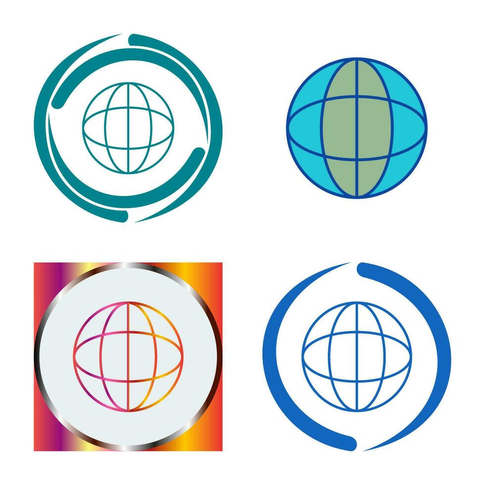 Unique Globe Vector Icon