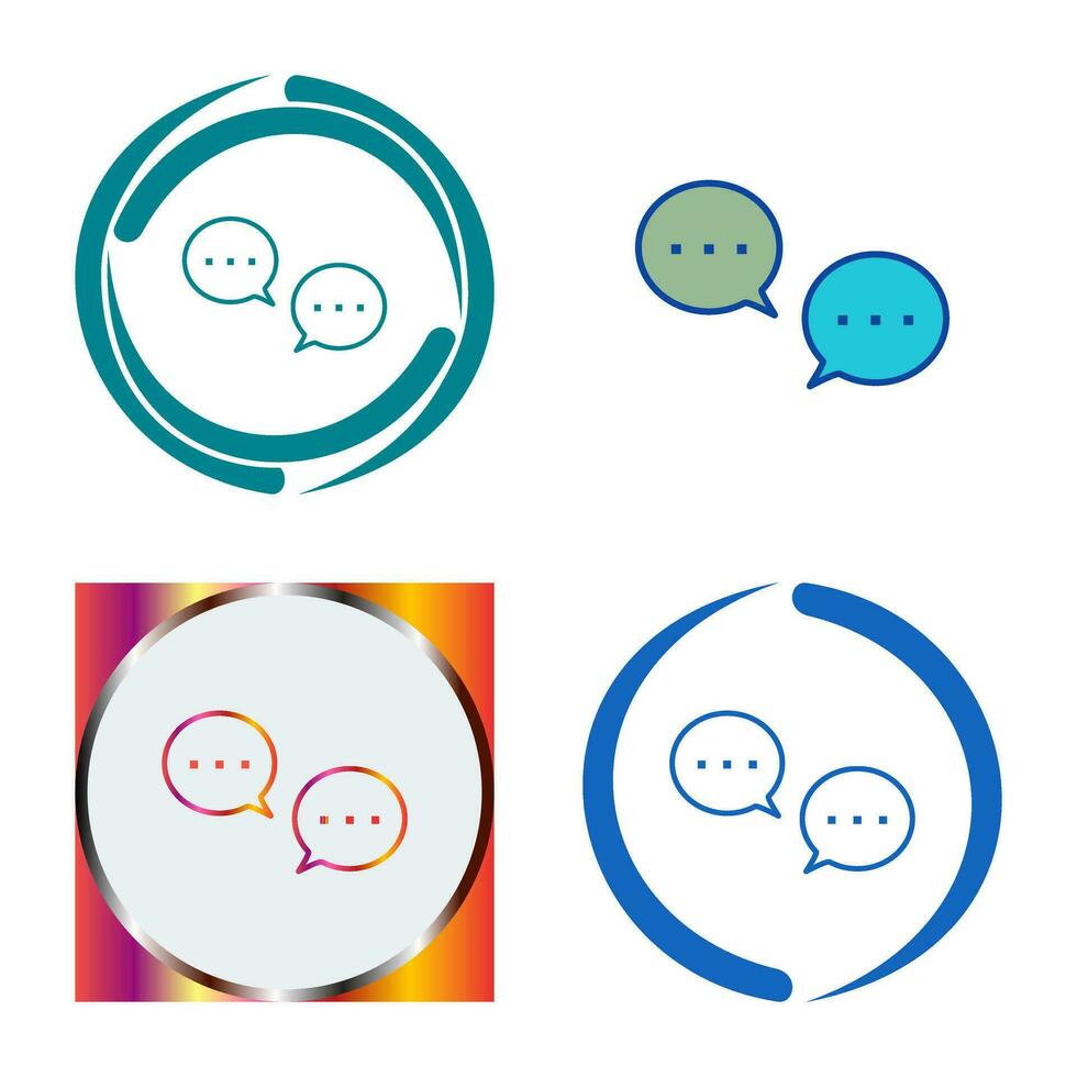 Unique Conversation Bubbles Vector Icon