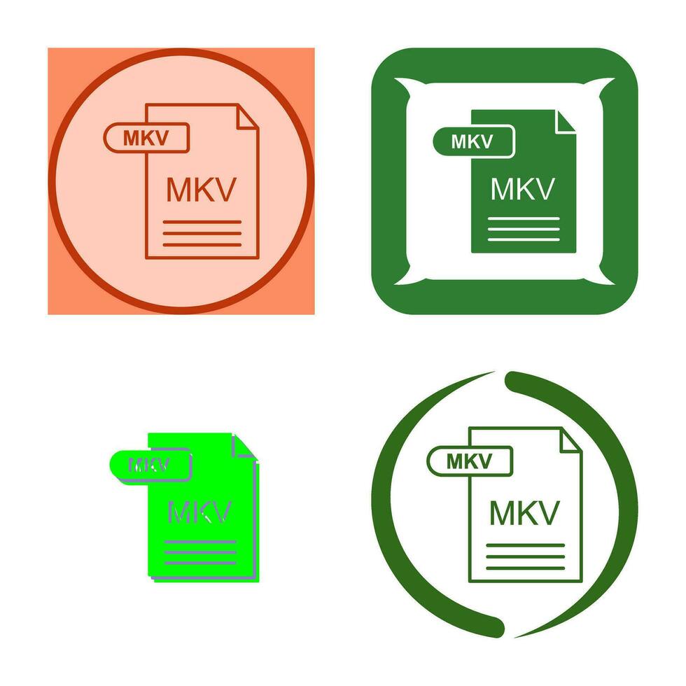 icono de vector mkv