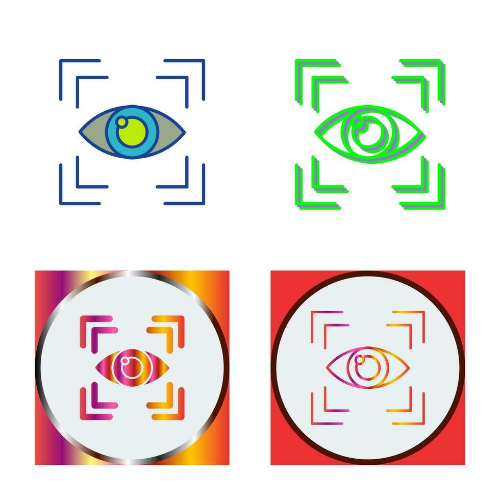 icono de vector de exploración ocular