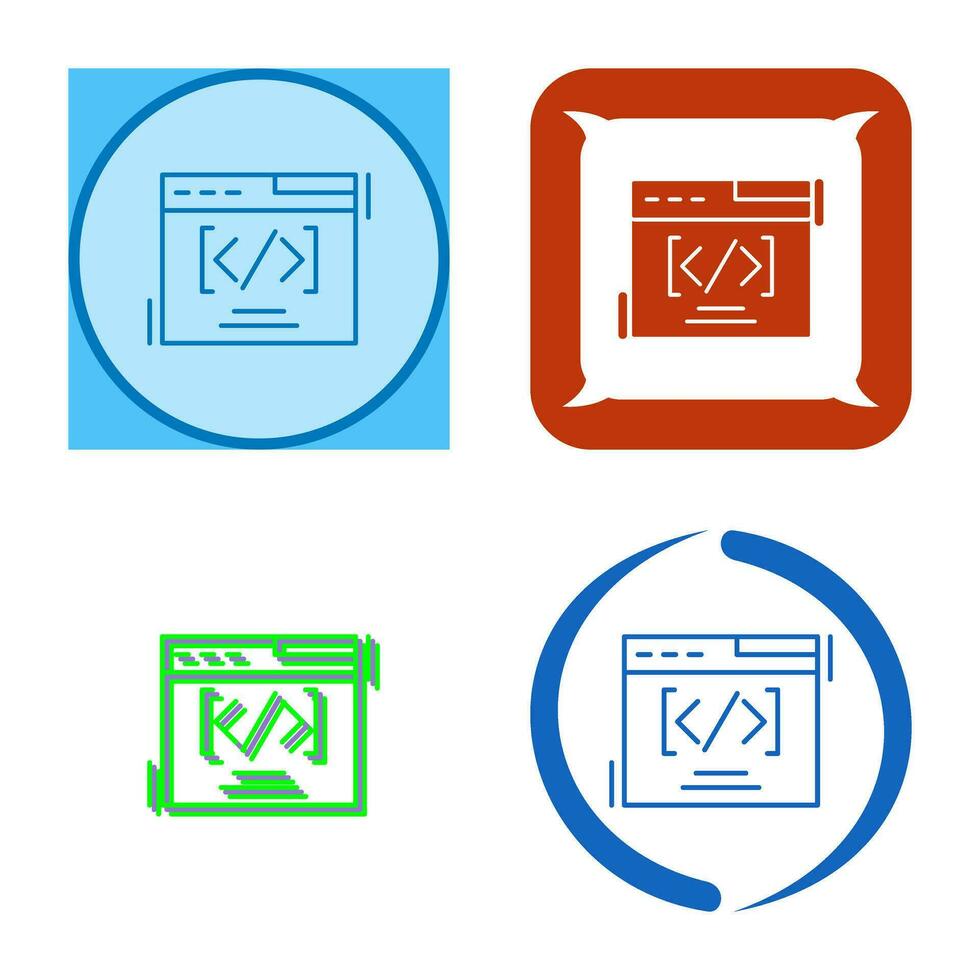 Web Coding Vector Icon