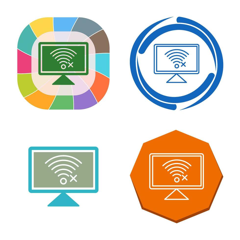 Disconnected Network Vector Icon