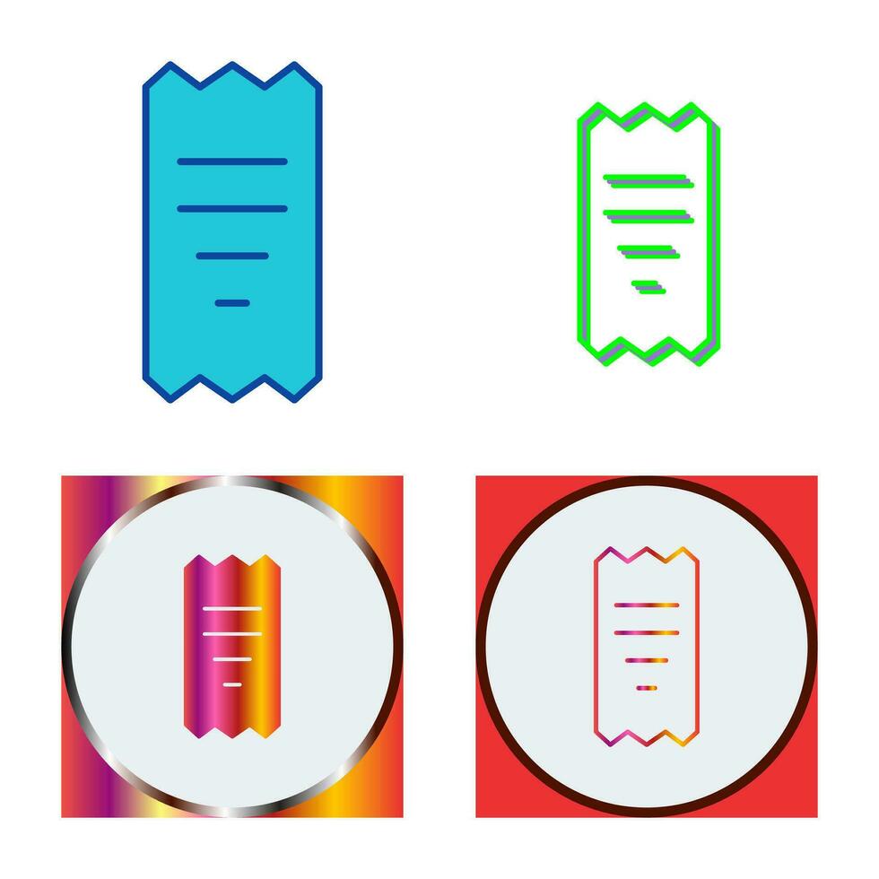 Unique Receipt Vector Icon