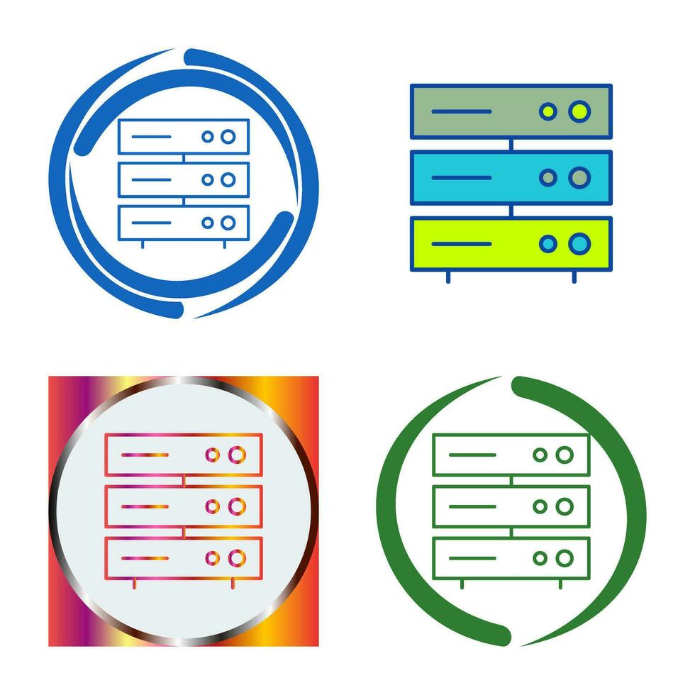 Unique Server Network Vector Icon