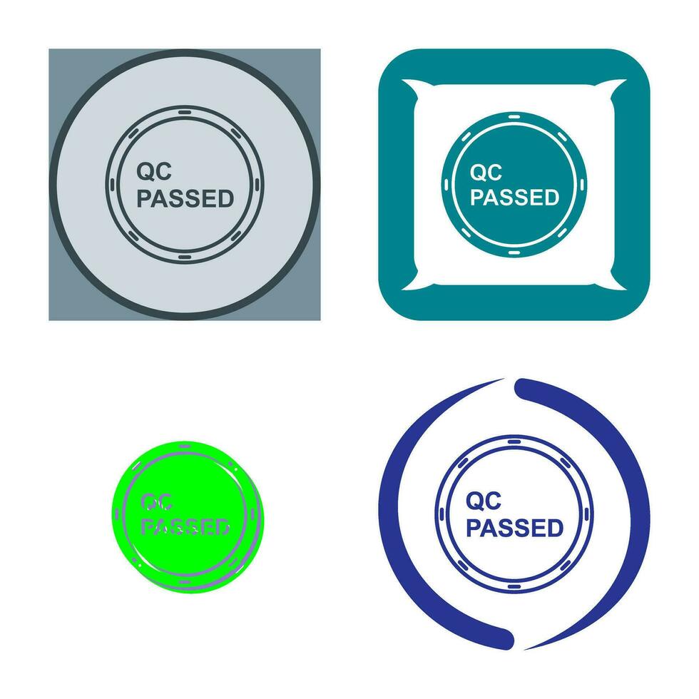 Unique QC Passed Vector Icon