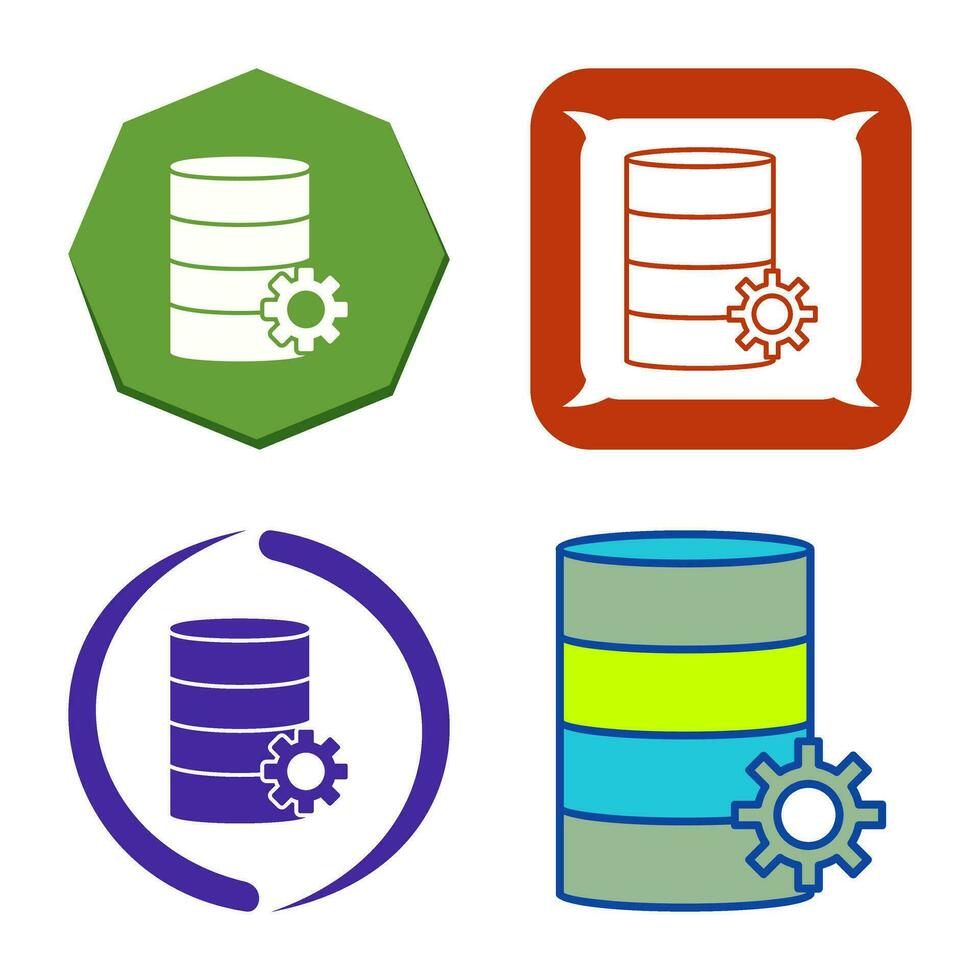 Unique Database Management Vector Icon