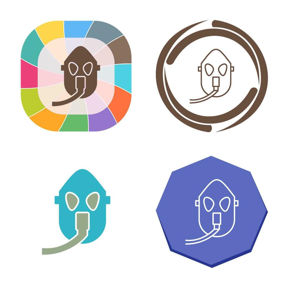 Unique Oxygen Mask Vector Icon