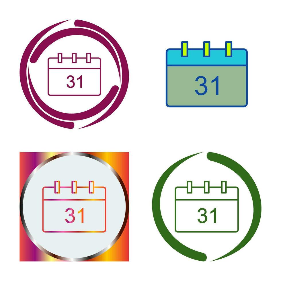 Unique Calendar Vector Icon