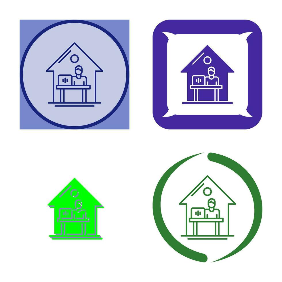 Work At Home Vector Icon