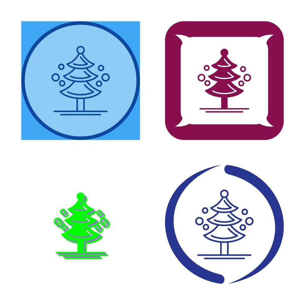 icono de vector de árbol de pino