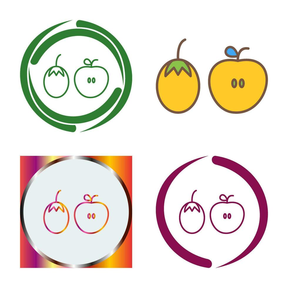 Fruits and VVegetables Vector Icon