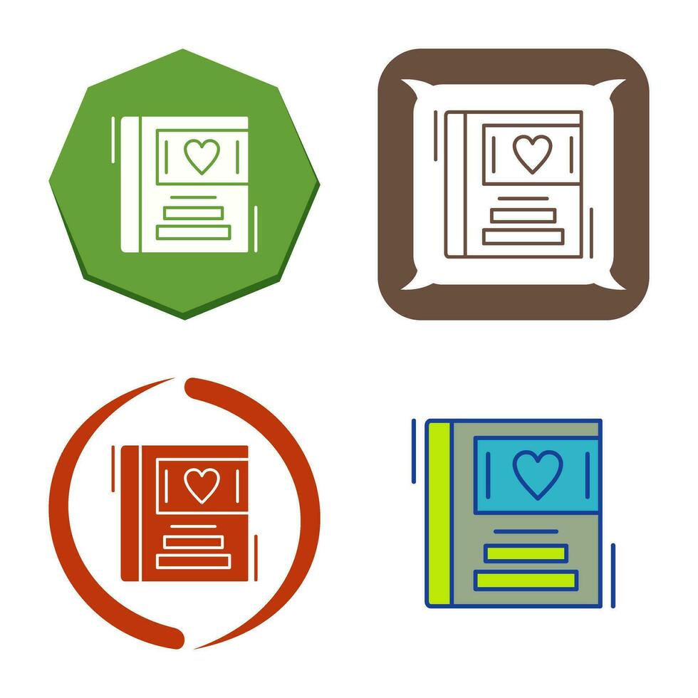 Wedding Album Vector Icon