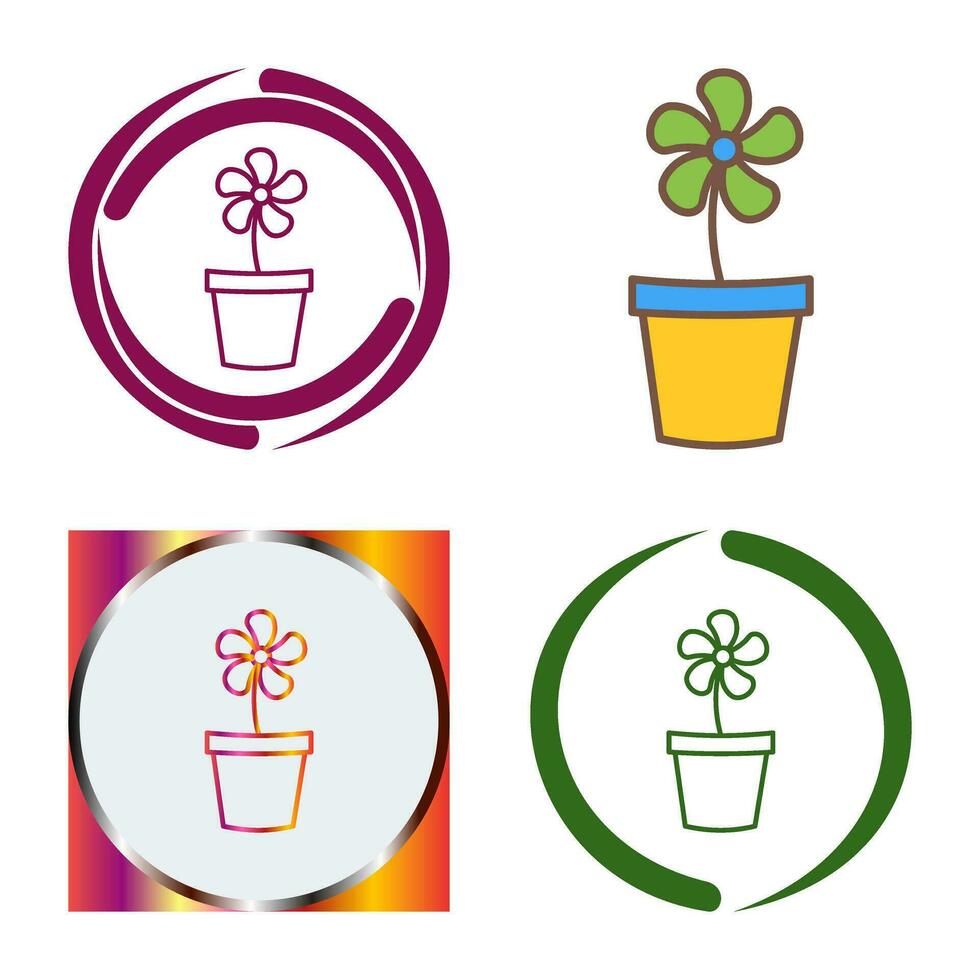 Flower Pot Vector Icon