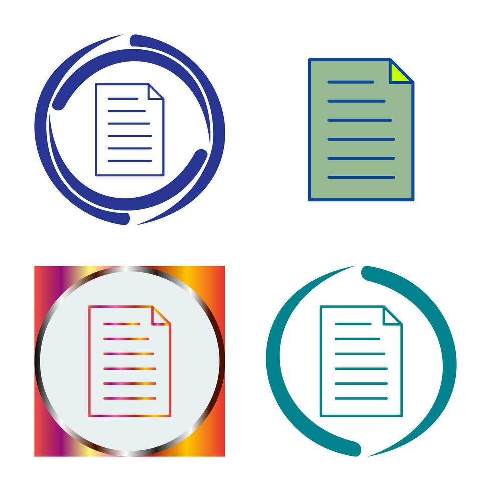 Unique Document Vector Icon
