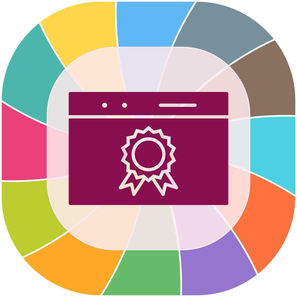 Unique Web Award Vector Icon