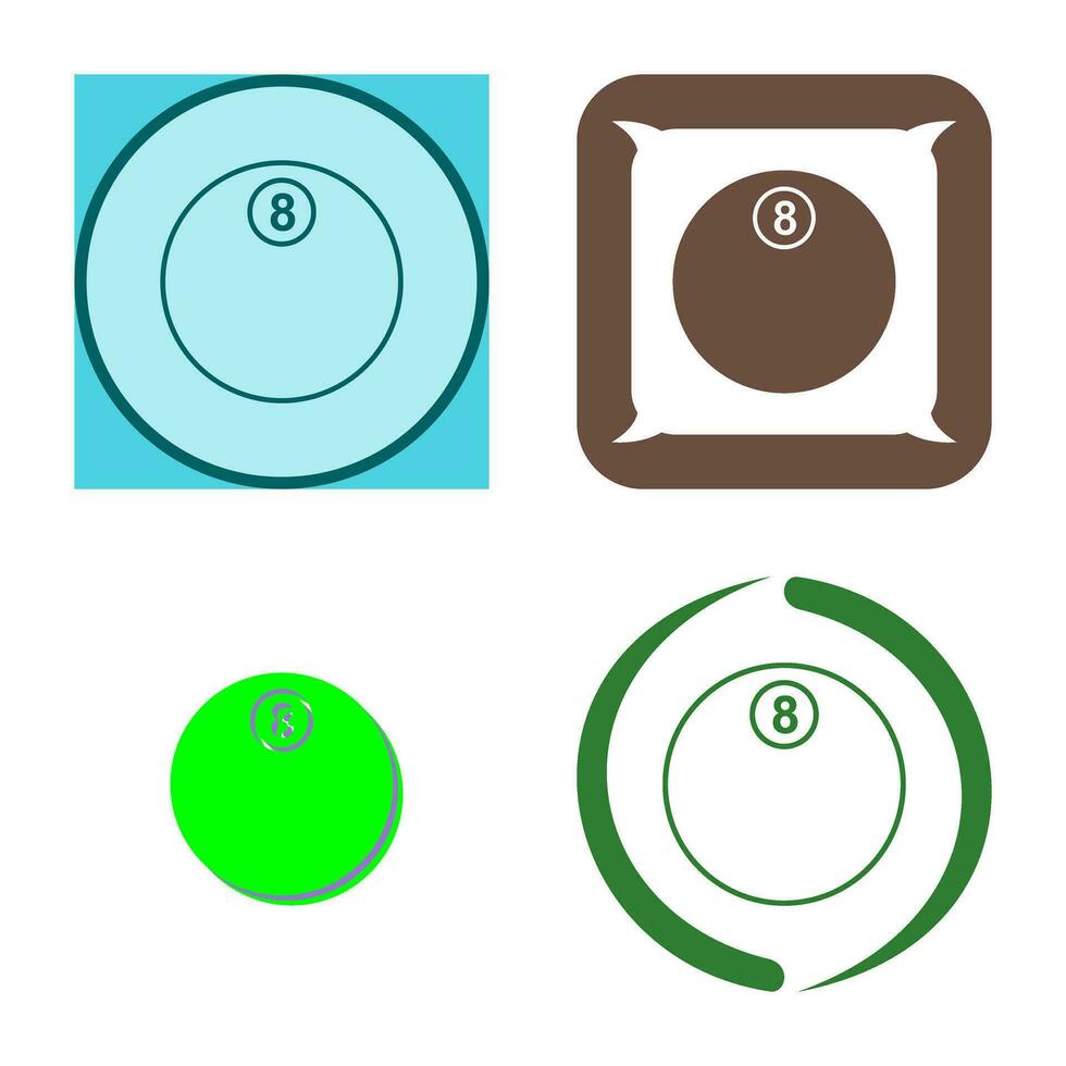 Unique Eight Ball Vector Icon