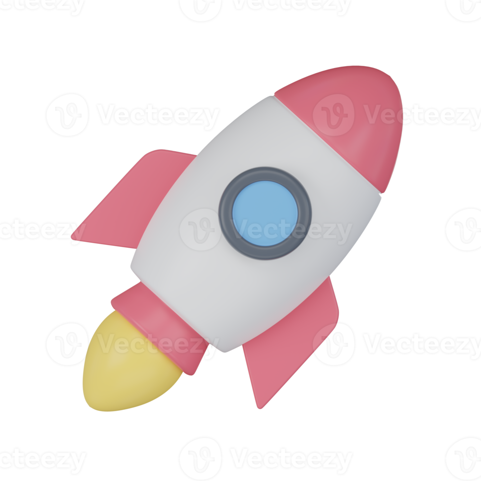 Rocket 3D Illustration png