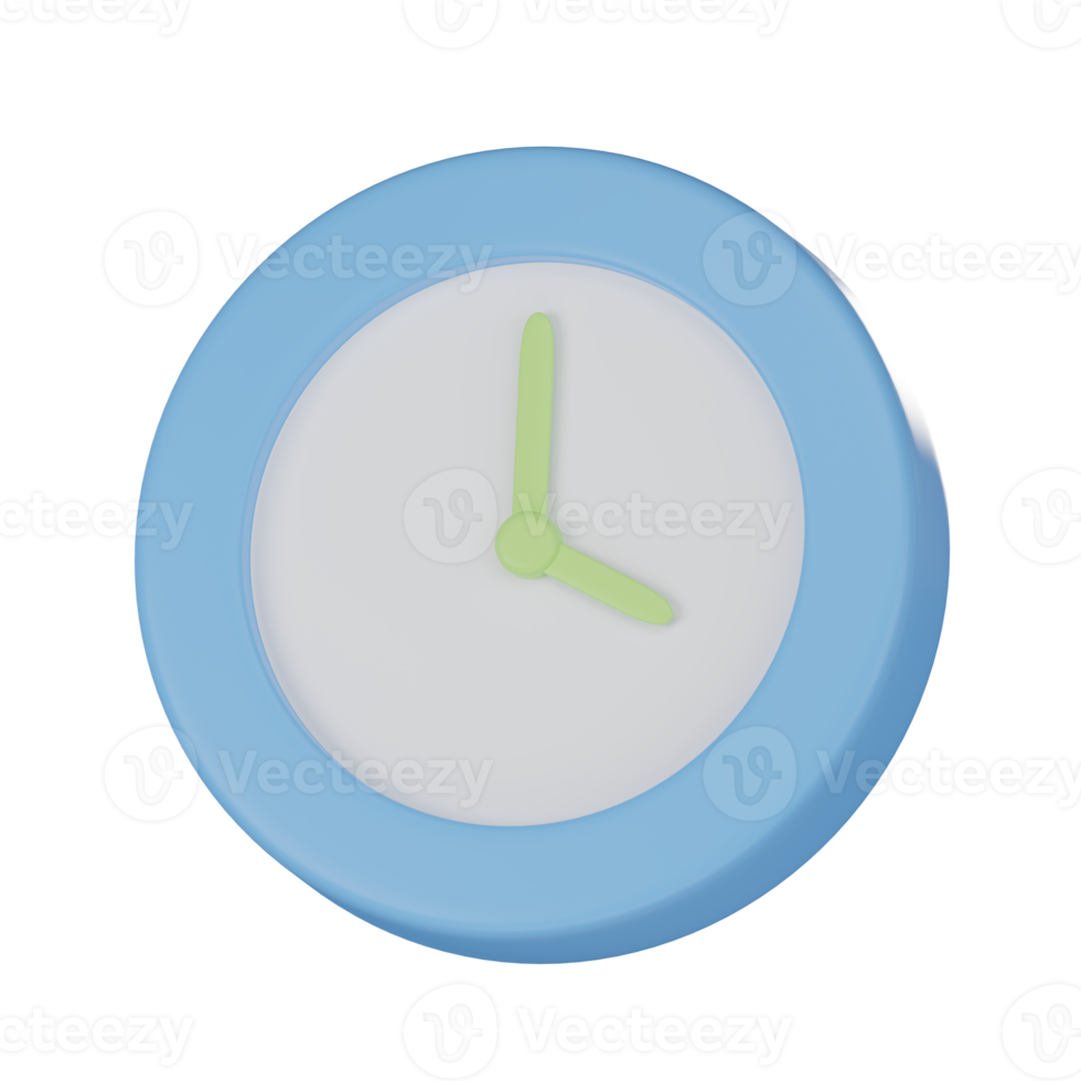 Clock 3D Illustration png