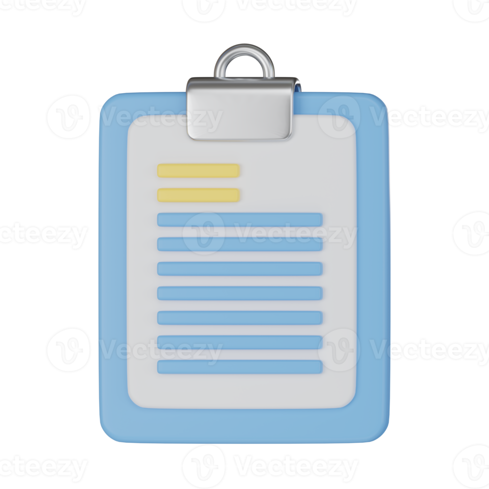 ilustração 3d da área de transferência png