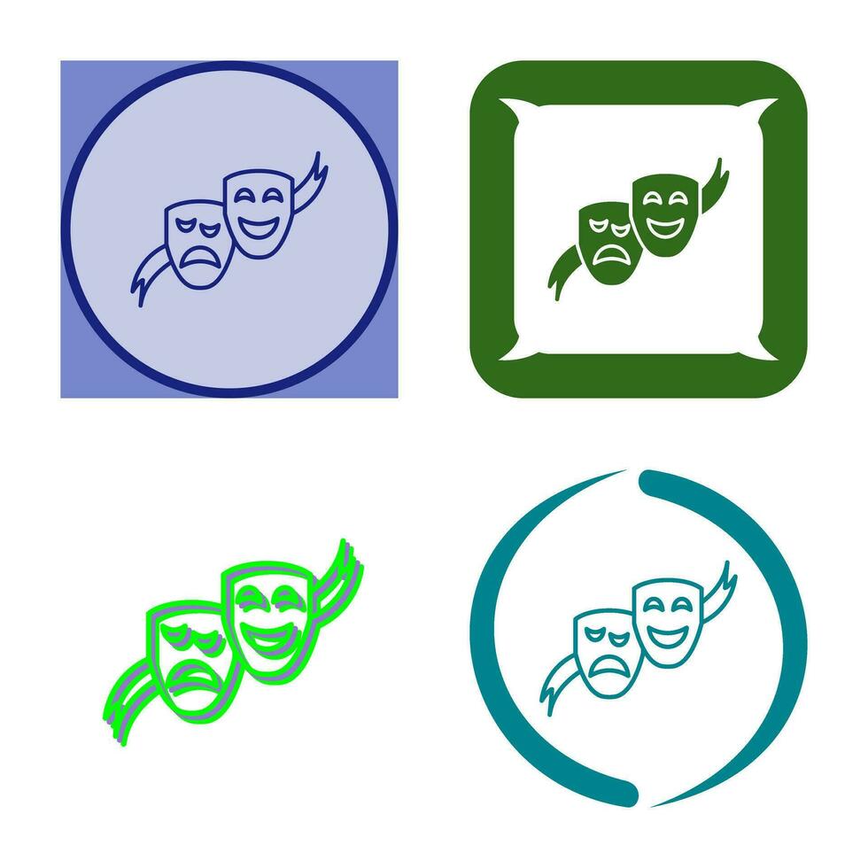 Theater Masks Vector Icon