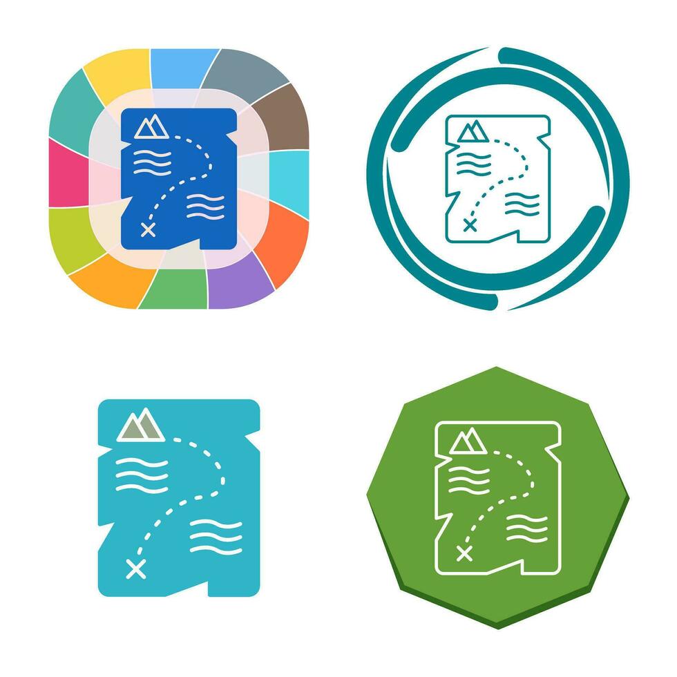 Treasure Map Vector Icon
