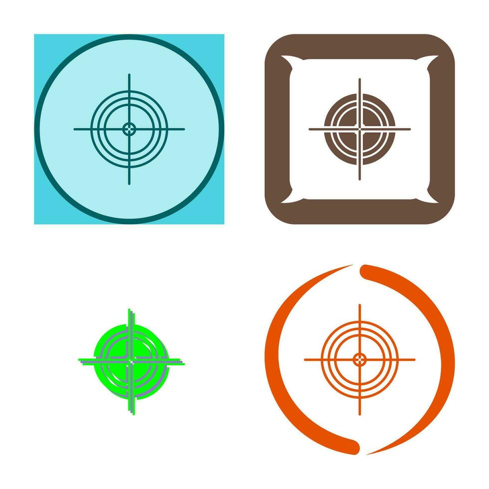 Unique Target Vector Icon