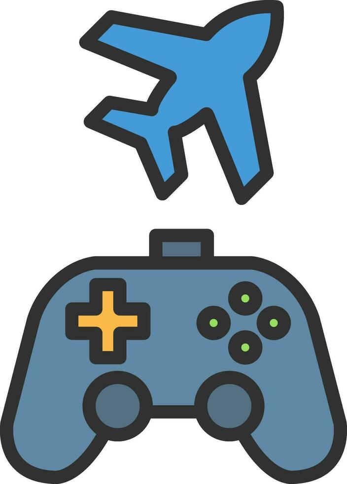 Game plane Vector Icon Design