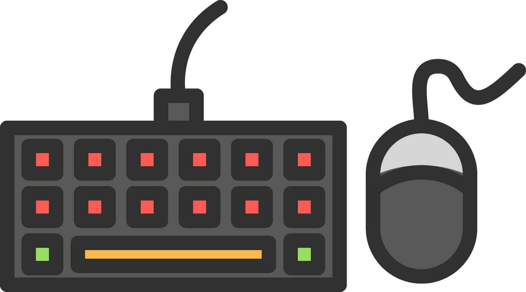 Keyboard And Mouse Vector Icon Design