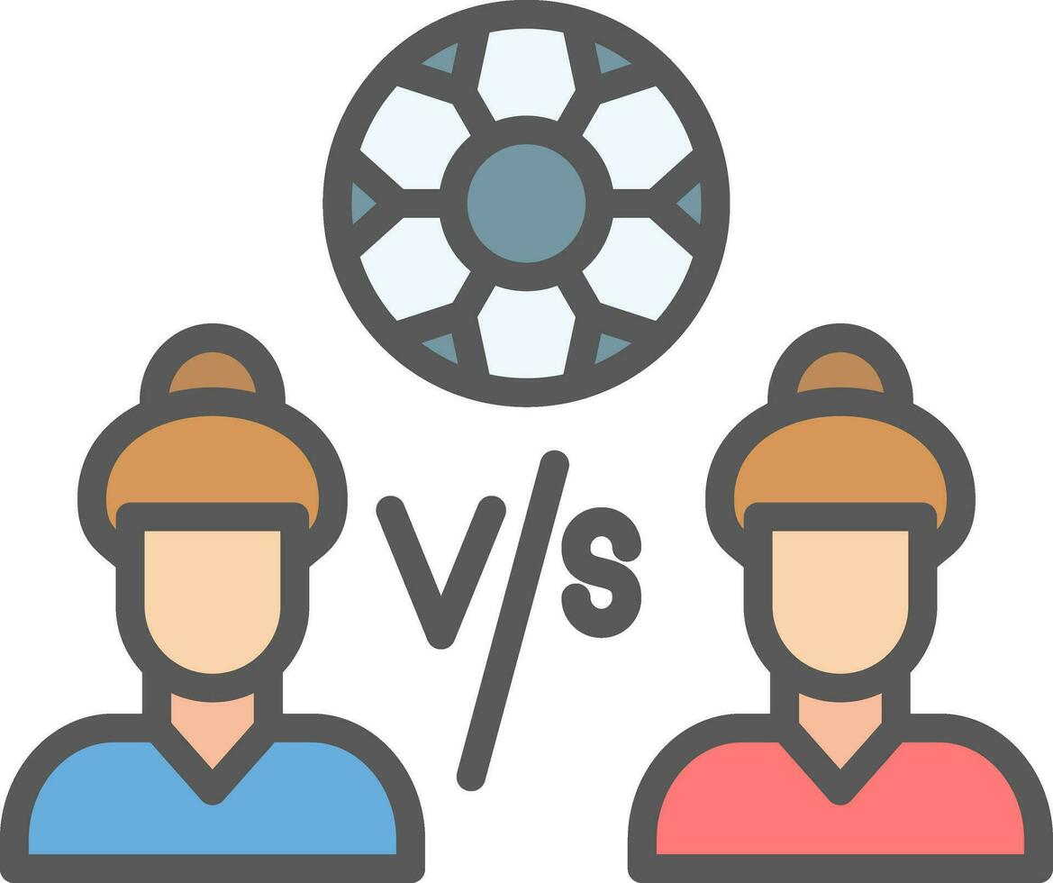 jugador versus jugador vector icono diseño