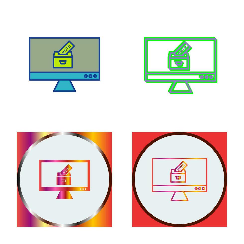 Online Vote Vector Icon