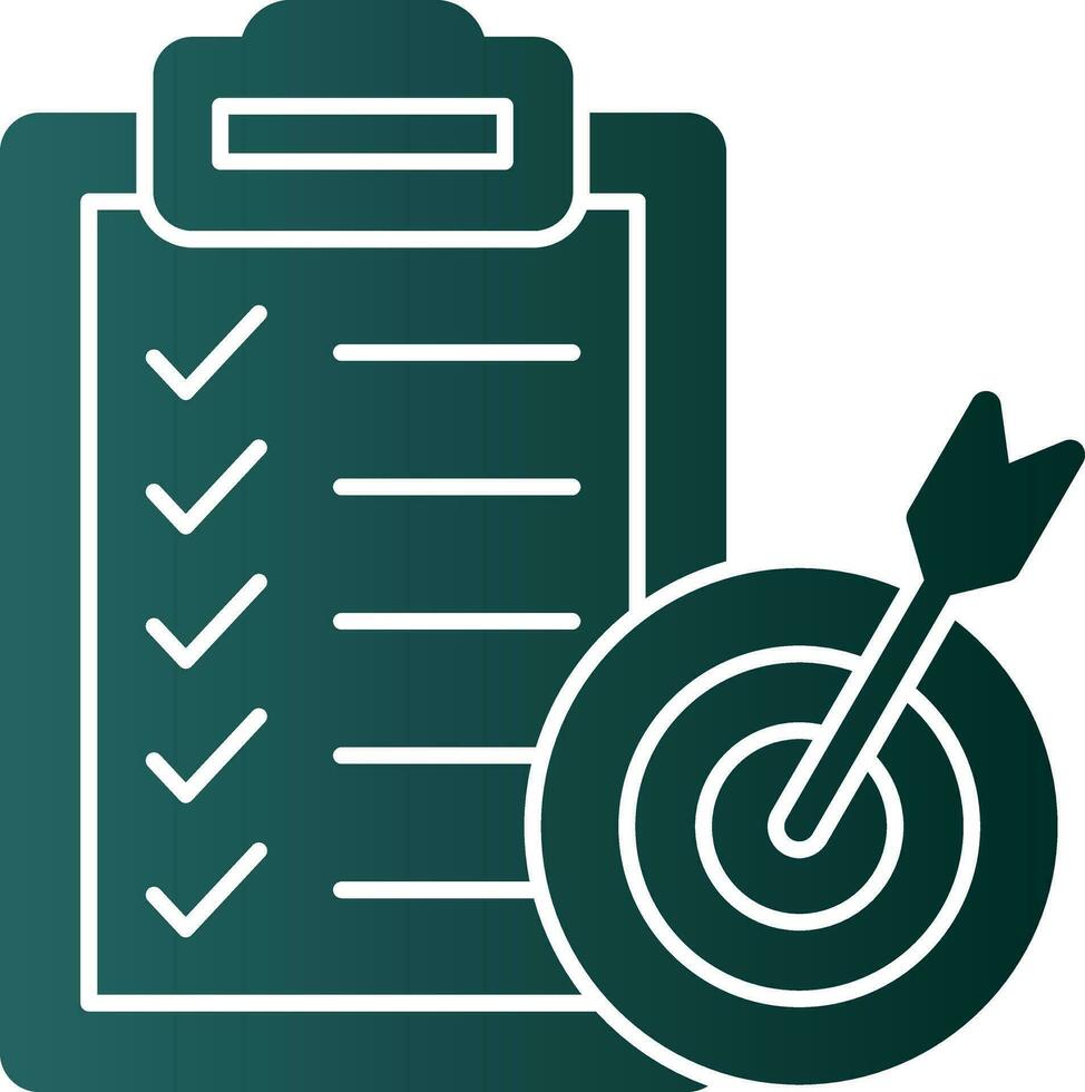 Goal Setting Vector Icon Design