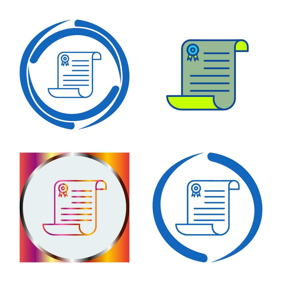 Unique Diploma Vector Icon