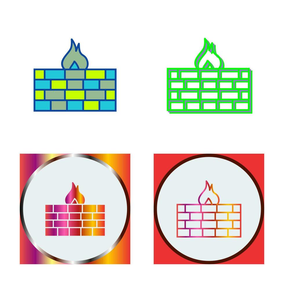 Unique Firewall Vector Icon