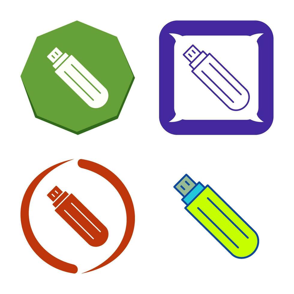 Unique USB Drive Vector Icon