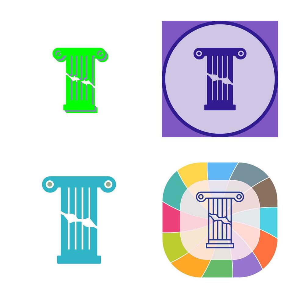 Broken Pillar Vector Icon