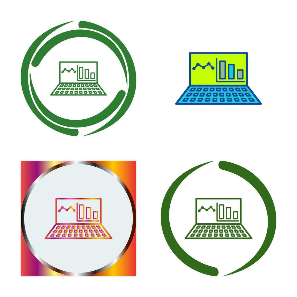 Unique Online Stats Vector Icon