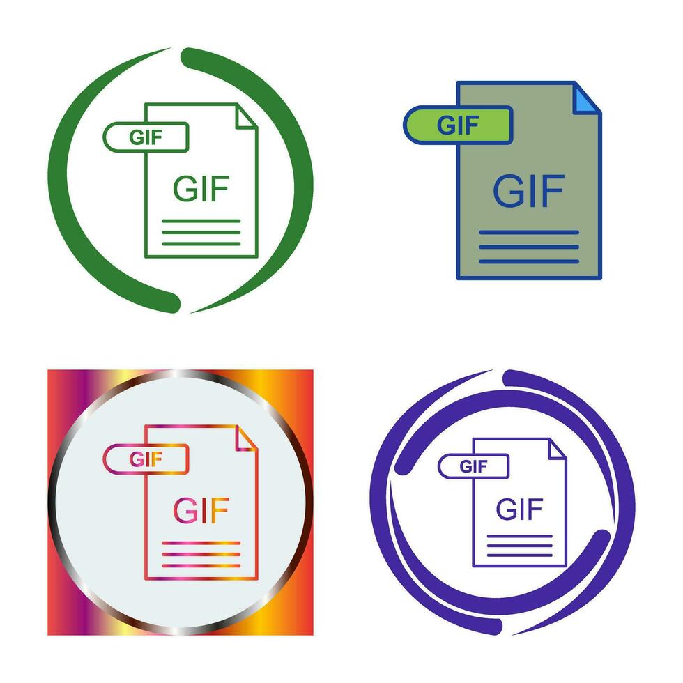 icono de vector de gif