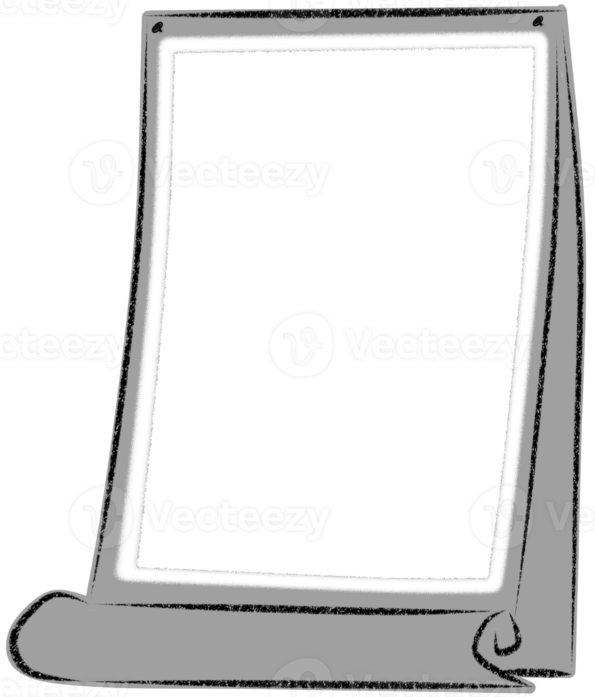 Blank paper board png