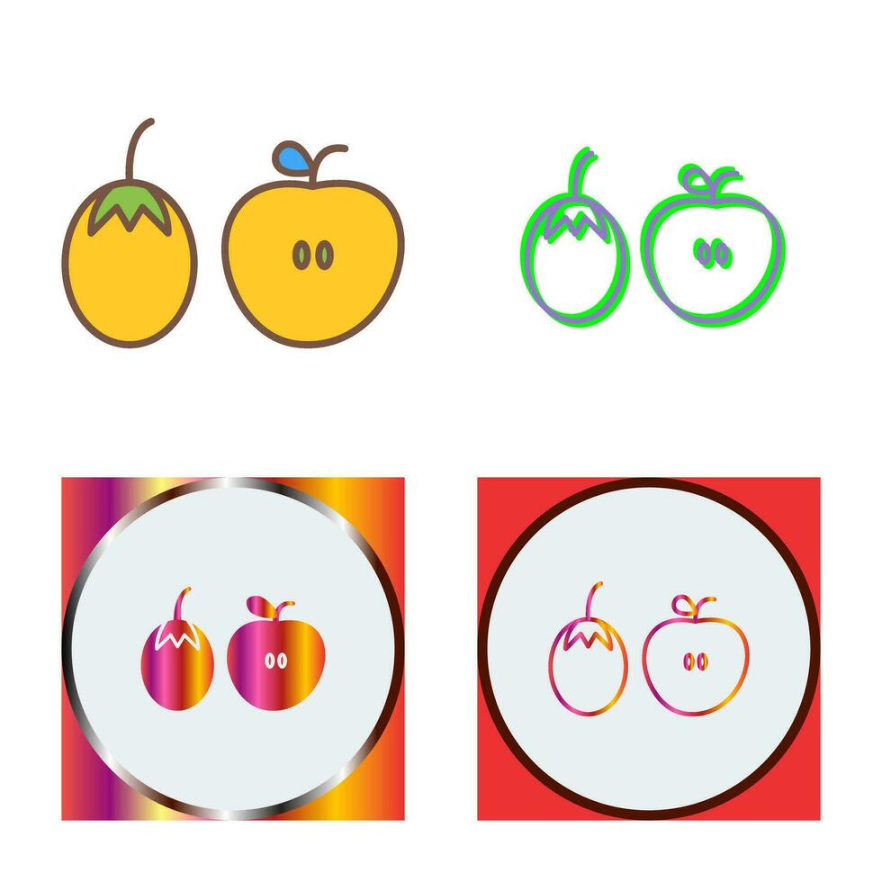 Fruits and VVegetables Vector Icon