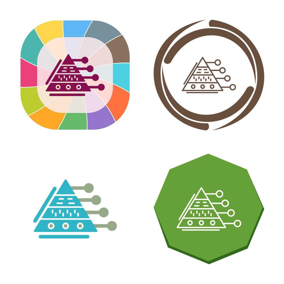 Pyramid Graph Vector Icon