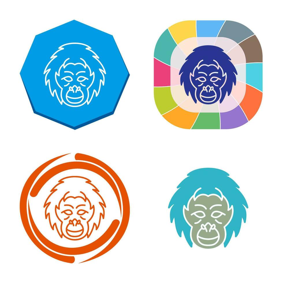 Orangutan Vector Icon